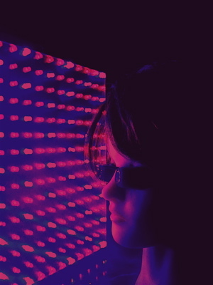 you can buy this red and blue led light array today
